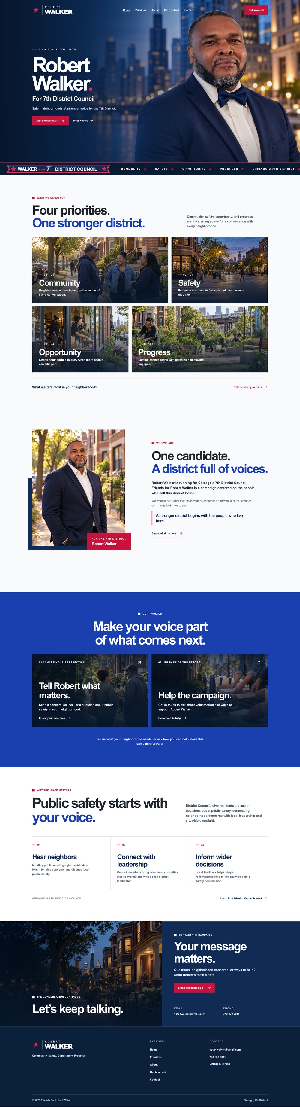 Robert Walker website homepage