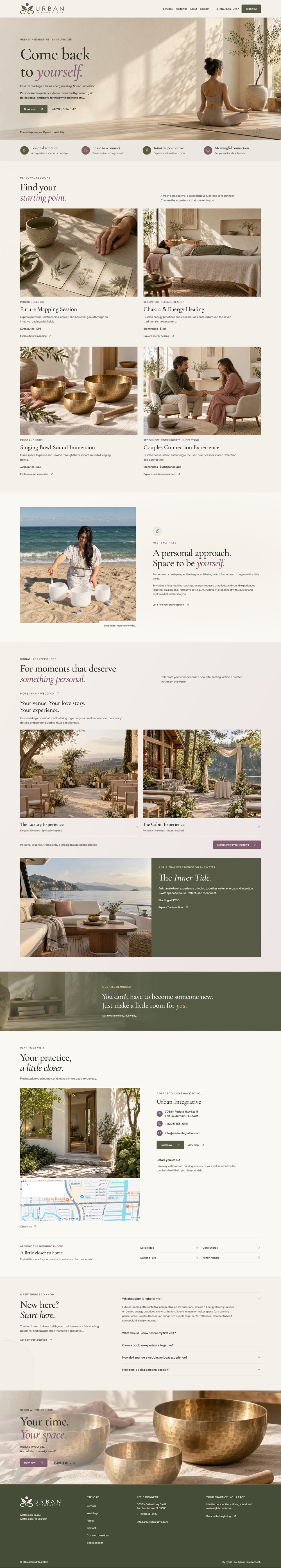 Urban Integrative website homepage